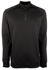 Hugo Boss Men's Big & Tall Sidney Jersey Quarter Zip Long Sleeve Pullover 2XL Black